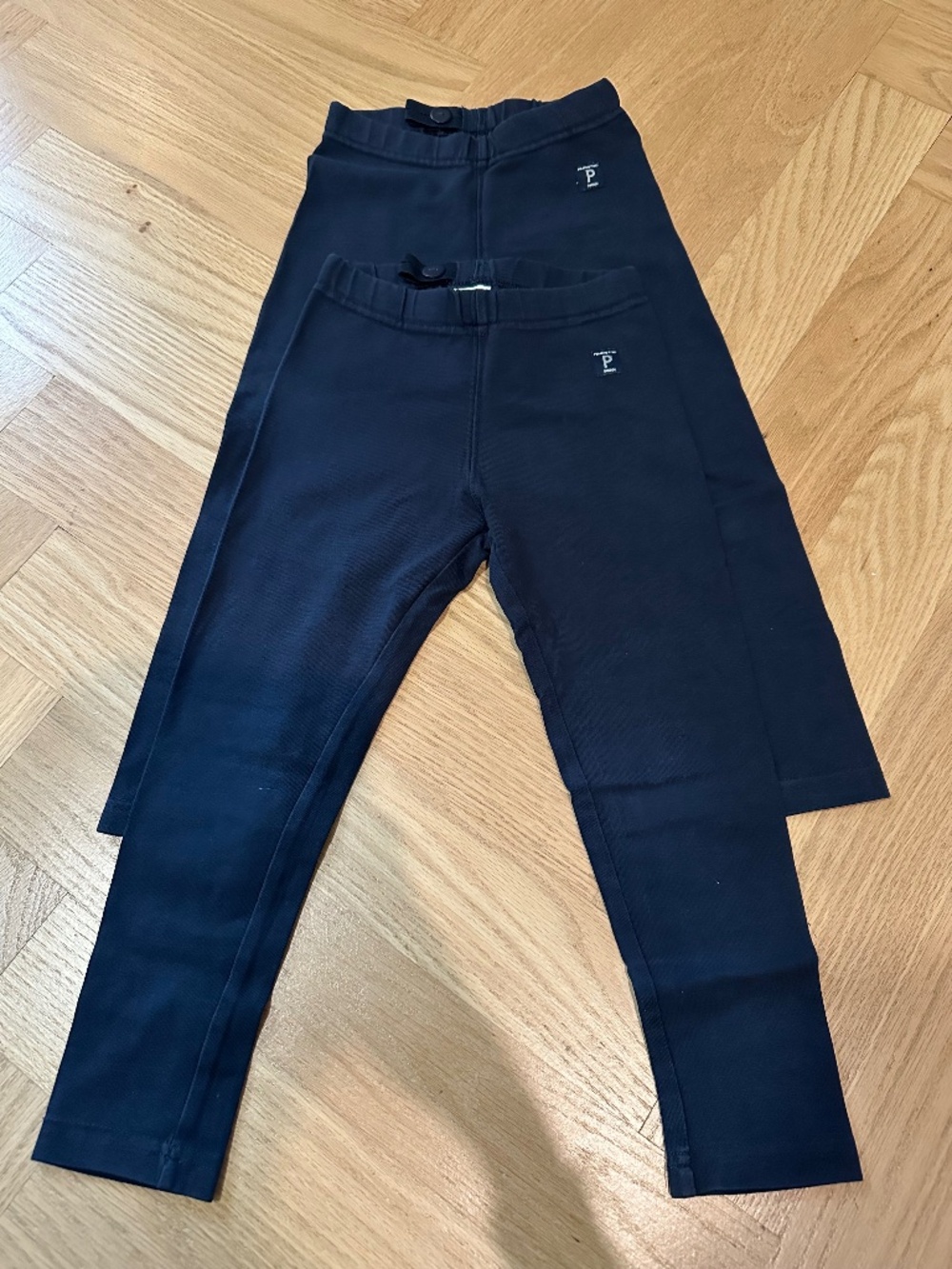 Polarn O. Pyret Navy Leggings 2-Pair Set 3-4Y 104cm